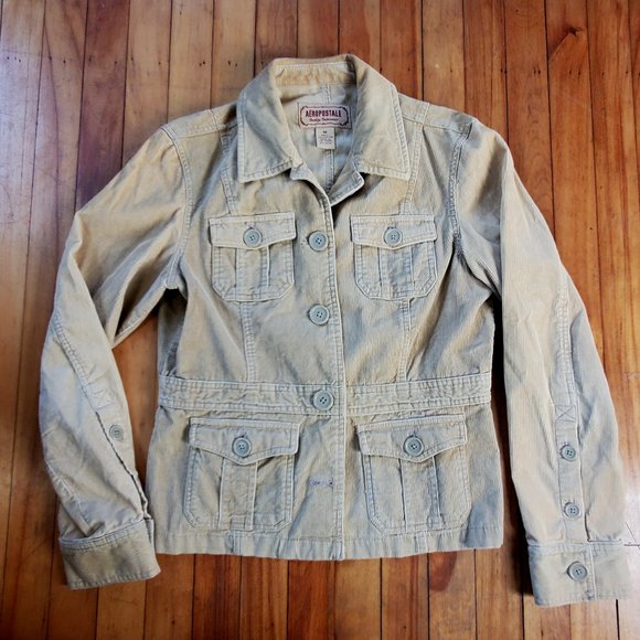 Aeropostale Vintage Corduroy Jacket, Tan, Women's Size M - Picture 5 of 16